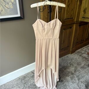 BCBGMaxAzria Pink Asymmetrical High-Low Sundress